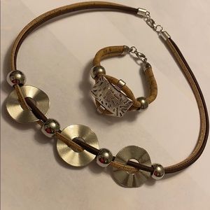 Portuguese Cork Necklace + Bracelet